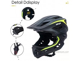 DRBIKE Kids Full Face Helmet Adjustable Detachable Full Face Bike Helmet for Cycling Helmet for Children Youth BMX Bicycle Skateboard Scooter Rollerblading Protective Gear