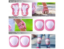 Kids Helmet,Adjustable Bike Helmet with Knee Elbow Wrist Pads 7 in 1 Protective Sports Gear Set Suitable for Ages 3-8 Years Roller Skating Scooter Cycling Toddler Boys Girls