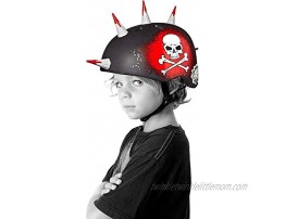 UPD Krash Jolly Roger Spikes Mohawk Kids Bike Helmet Ages 8+