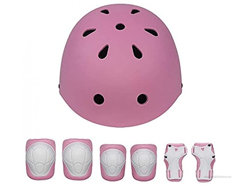 AXB Protective Gear Set Kid Helmet Pad Set with Knee and Elbow Pads and Wrist Guards,for Multi Sports Scooter Skateboarding Biking Roller Skating
