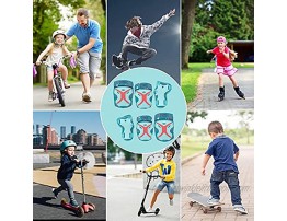 DNMQ Protective Gear Set for Kids with Elbow Pads Knee Pads and Wrist Guards Ajustable for Skateboarding Roller Skating Scootering Inline Skating Cycling Biking and Suit for Children from Age 3 to 12