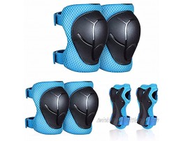 HSTD Kids Bike Helmet Knee Elbow Pads Adjustable Strap Ages 2-8 Toddler Helmet with Protective Gear Set 7PCS for Bicycle Cycling Skateboard Scooter