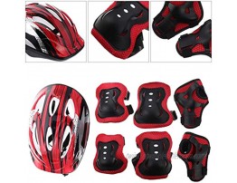 IMIKEYA 1 Set of Kids Outdoor Sports Gear Safety Pads Head Wrist Protector Bike Skateboard Inline Skatings Scooter Riding Sports Red