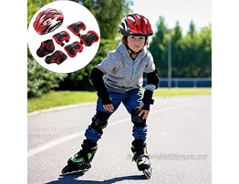 IMIKEYA 1 Set of Kids Outdoor Sports Gear Safety Pads Head Wrist Protector Bike Skateboard Inline Skatings Scooter Riding Sports Red