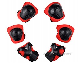 NACOLA 6PCS Kids Knee Pads Elbow Pads Wrist Guards Protective Gear Set for Skateboard Skatings Scooter
