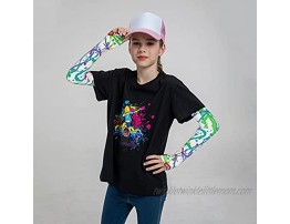 Pen Case Fashionable Children's Sleeves Uv Protection and Sun Protection Ice Silk The Arm Sleeve is Suitable for Children's Riding Trips and Outdoor Sports Black