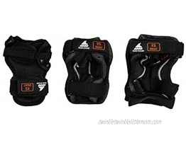 Rollerblade Skategear Junior 3 Pack Protective Gear Knee Pads Elbow Pads and Wrist Guards Multi Sport Protection,Youth Black
