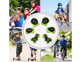 TTHH Kids Bike Pad Set Toddler Skateboard Knee Pads Protective Gear Adjustable Strap Girls Boys Elbow Pads with Wrist Guard for Sport Cycling Bike Derby Riding Scooter