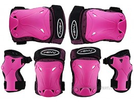 Vinqliq Durable Children Kids Cycling Roller Skating Protective Gear Knee Elbow Wrist Support Protective Pads Guards Set for Skateboard and Other Extreme Sports Equipment
