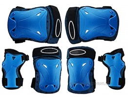 WYYYW Child Protective Gear 6 in 1 High Performance Breathable Wrist Guards Suitable for Skating Cycling Skateboarding Pads Set