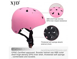 XJD Pink Kids Protective Gear with Pink 2 in 1 Toddler Scooter