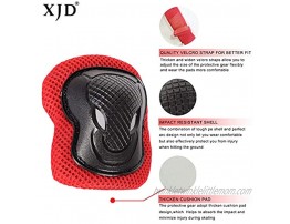 XJD Red 2 in 1 Toddler Scooter with Red Kids Protective Gear for Girls or Boys