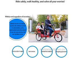 Adult Tricycle 20'' 3 Wheels for The Elderly Folding Tricycle Ladies Bicycles Enlarge The Back seat Pick up Children Grocery Shopping Outing