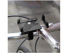 AIMINDENG 1pc Handlebar Mobile Phone Holder Fixed and Durable Bicycle Aluminum Alloy Bicycle Riding Phone Holder Mobile Phone Holder Color : Black