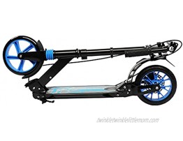 ALSK Scooter for Adult&Teens,3 Height Adjustable Easy Folding Double Shock Absorber Blue 1109937cm 0805