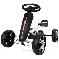 AODI Go Kart Kids' Pedal Car 4 EVA Tires Ride On Toy with 3 Adjustable Seat for Boys Girls 2-6 Ages