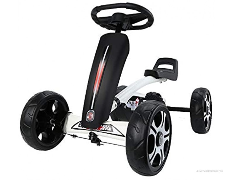 AODI Go Kart Kids' Pedal Car 4 EVA Tires Ride On Toy with 3 Adjustable Seat for Boys Girls 2-6 Ages