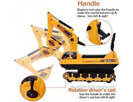Excavatoy Toy for Children Unpowered Riding On Excavator Toy with Large Storage Box Outdoor Bulldozer Digger Construction Truck for Beach Lawn Load-Bearing 77lbs for Children Over 3 Years Old