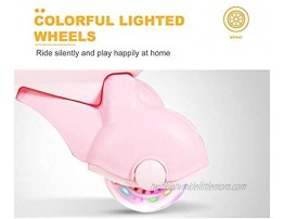 No Gears or Pedals Ride On Toy Easy Operation to Use Twist,Turn,Music,Colorful car Lights Wiggle Movement and Magnetic PU Flashing Wheels for 3 Years Old GirlsPink
