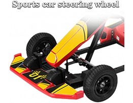 Pedal Go Kart for Adults & Kids: Outdoor Race Pedal Go Karting Car,36V 4-Wheel Electric Go Cart,Adjustable Height,with Flashing Lights and Emergency Off String Brake Merchanical Hand Brake