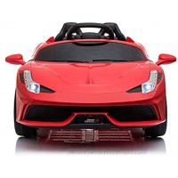 12V Kids Ride On Sports Car Battery Powered Electric Sports Car w  MP3 LED Lights Remote Control Red