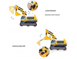 COLOR TREE Toddler Ride-on Excavator Construction Truck Toys for Kids Digger Scooter Vehicle Bulldozer Includes Helmet
