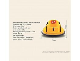 Fetpo Race Age1.5 Kids 6V Toy Electric Ride On Bumper Car Vehicle Remote Control 360 Yellow