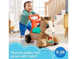 Fisher-Price Walk Bounce & Ride Pony Infant to Toddler Musical Walker and Ride-on Toy