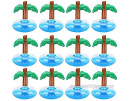 GLOGLOW 12pcs Inflatable Drink Holder Coconut Trees Drink Floats Inflatable Cup Holders Inflatable Drink Cup Holders Swimming Pool Party Decoration