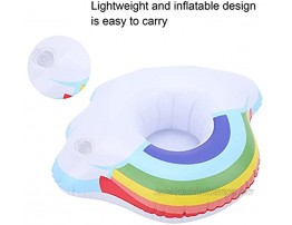 Jovenn Inflatable Floating Coasters Cloud and Rinbow Safety ABS Lightweight Inflatable Drink Holder for Pool Party for Hot Tubs