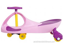 Lil' Rider Wiggle Car Ride On Toy – No Batteries Gears or Pedals – Twist Swivel Go – Outdoor Ride Ons for Kids 3 Years and UpPink and Purple M370049