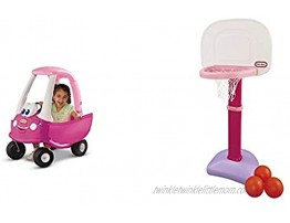 Little Tikes Princess Cozy Coupe Ride-On,Pink & Tikes Easy Score Basketball Set Pink 3 Balls  Exclusive