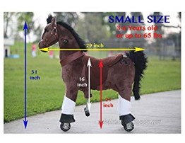 MEDALLION My Pony Ride On Real Walking Horse for Children 3 to 6 Years Old or Up to 65 Pounds Color Small Chocolate Horse for Boy and Girl Medallion's Newest Model Play Horse Toy of The Year 2018
