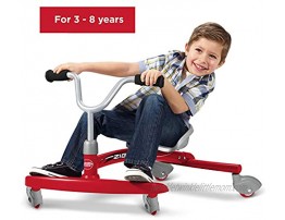 Radio Flyer Ziggle Red Kids Wiggle Car Ages 3-8