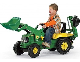 rolly toys John Deere Pedal Tractor with Working Loader and Backhoe Digger Youth Ages 3+