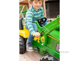 rolly toys John Deere Pedal Tractor with Working Loader and Backhoe Digger Youth Ages 3+