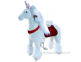 Smart Gear Pony Cycle White Unicorn Ride on Toy: 2 Sizes: World's First Simulated Riding Toy for Kids Age 3-5 Years Ponycycle Ride-on Small