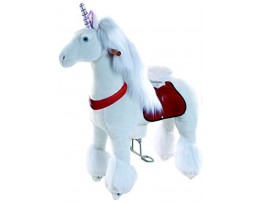 Smart Gear Pony Cycle White Unicorn Ride on Toy: 2 Sizes: World's First Simulated Riding Toy for Kids Age 3-5 Years Ponycycle Ride-on Small