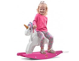 Step2 Unicorn Rocking Horse | Toddler Unicorn Ride On Toy | Pink & White