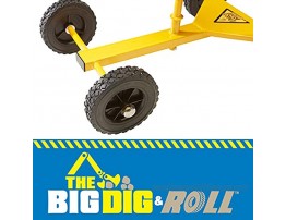 The Big Dig and Roll Ride-On Working Excavator with Wheels Sandbox Excavator with 360° Rotation Great for Sand Dirt and Snow Steel | Outdoor Play | Beach Toy |