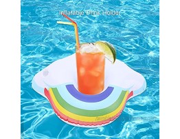 WNSC Inflatable Drink Holder Inflatable Cup Holders Cloud and Rinbow Portable Interesting for Pool Party for Hot Tubs