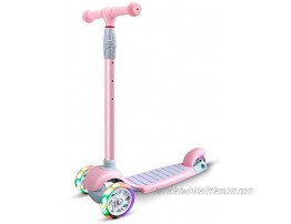 67i Scooters for Kids Scooters 3 Wheel for Toddler Scooter for Girls Boys 4 Adjustable Height Lean to Steer with Wide Deck PU Flashing Wheels for Children 3 to 12 Years Old