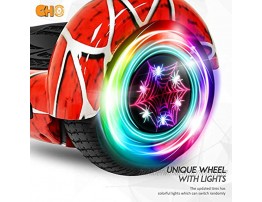 cho Hoverboard with Bluetooth Speaker Electric Self Balancing Scooters with LED Colorful 6.5 Spider Wheels Safety Certified Hoverboards for Kids and Adults