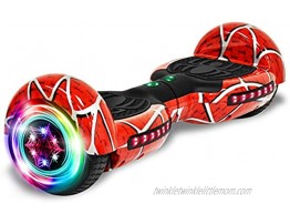 cho Hoverboard with Bluetooth Speaker Electric Self Balancing Scooters with LED Colorful 6.5 Spider Wheels Safety Certified Hoverboards for Kids and Adults