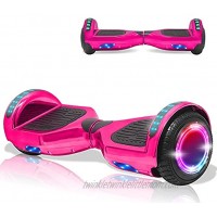 DOC Electric Smart Self-Balancing Scooter Hoverboard with Built in Bluetooth Speaker LED Lights 6.5 Flash Wheels Safety Certified Hoverboard for Kids and Adults