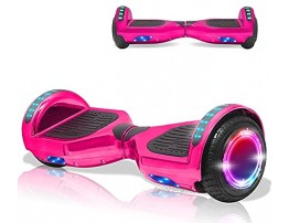 DOC Electric Smart Self-Balancing Scooter Hoverboard with Built in Bluetooth Speaker LED Lights 6.5 Flash Wheels Safety Certified Hoverboard for Kids and Adults