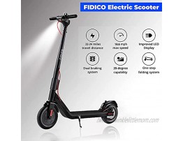 FIDICO Electric Scooter 350W Brushless Motor 2-Model Speeds to 18.6 MPH，24 Miles Long-Range 10 Inch Solid Tires Electric Scooter for Adults