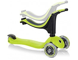 Globber Go Up Sporty 3 in 1 Kick Scooter for Kids and Toddlers | 3 Mode Ride On Scooter for Ages 15 Months to 3+ | Light Up Battery Free LED Wheels