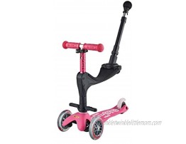 Micro Kickboard Mini 3in1 Deluxe Plus 3-Stage Ride-on Micro Scooter with Pushbar for Parents Toddler Toy for Ages 12 Months to 5 Years