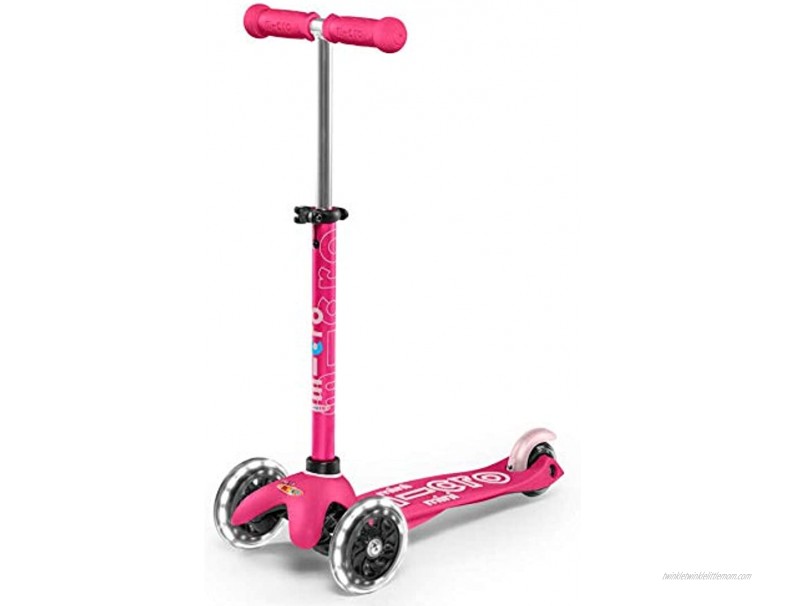 Micro Kickboard Mini Deluxe LED 3-Wheeled Lean-to-Steer Swiss-Designed Micro Scooter for Preschool Kids with LED Light-up Wheels Ages 2-5